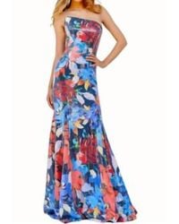 Jovani - Strapless Floral Gown - Lyst