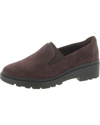 Clarks - Calla Rae Suede Slip On Loafers - Lyst