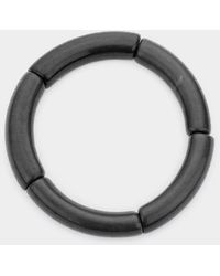 Fashnzfab - Solid Resin Stretch Bracelet Jet - Lyst