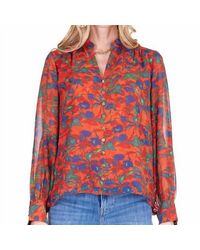 J joy - Front Split Button Top - Lyst