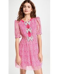 Saloni - Jamie Rhinestone Pearl Embellishment Mini Dress Indianblock - Lyst