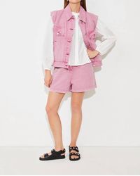 Suncoo - Dido Sleeveless Denim Jacket - Lyst