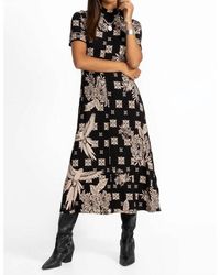 Johnny Was - Janie Short Sleeve Seamed Mock Neck Dress - Lyst