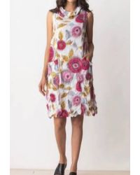 Liv by Habitat - Crimped Crepe Floral Cowl Dress - Lyst