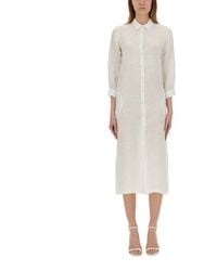 120% Lino - Linen Shirt Dress - Lyst
