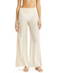 Elan - Crochet Trim Wide Leg Cover-Up Pants - Lyst