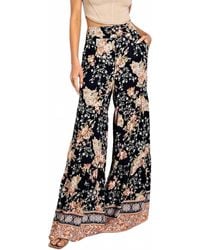 Eesome - Flora Floral Printed Wide Leg Pants - Lyst