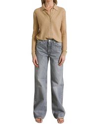 ALMINA CONCEPT - Ribbed Knit Polo Shirt - Lyst