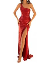 Clarisse - Asymmetrical High Slit Long Dress - Lyst