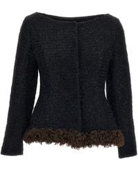 Simone Rocha - Round Sculpt Tweed Jacket - Lyst