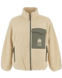 Maison Kitsuné - Zip-Up Fleece Jacket With Logo Pocket And High Collar - Lyst