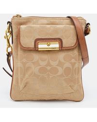 COACH - / Signature Canvas And Leather Courie Crossbody Bag - Lyst