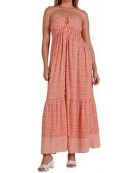 Elan - Tie Front Maxi Dress - Lyst