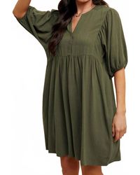 Anniewear - Dolman Sleeve Babydoll Mini Dress - Lyst