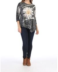 Jess & Jane - Chit Chat Double Knit Asymmetrical Top - Lyst