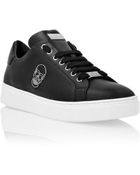 Philipp Plein - Nappa Leather Lo-Top Sneakers Skull - Lyst