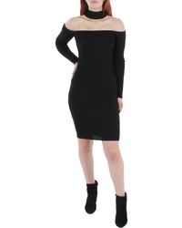 Almost Famous - Juniors Mockneck Knee-length Sweaterdress - Lyst
