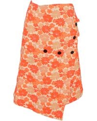 Jil Sander - Floral-Jacquard Midi Wrap Skirt - Lyst