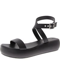 Sun & Stone - Simone Faux Leather Ankle Strap Platform Sandals - Lyst