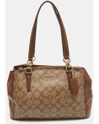 COACH - Signature Coated Canvas Small Christie Carryall Satchel - Lyst