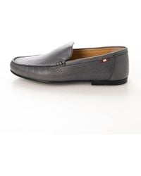 Bally - Craxon 6231424 Grey Leather Loafers - Lyst