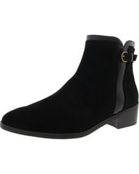 Bella Vita - Beatrice Block Heel Faux Suede Ankle Boots - Lyst