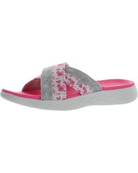 Skechers - On The Go 600-blooms Open Toe Floral Wedge Sandals - Lyst