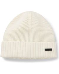 BOSS - Logo-Plaque Beanie Hat - Lyst