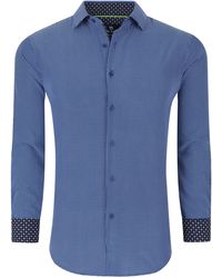Tom Baine - Slim Fit Performance Long Sleeve Geometric Button Down - Lyst