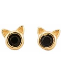 Kris Nations - Midnight Whiskers Cat Stud Earring - Lyst