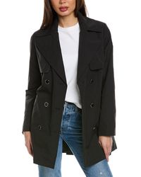 Via Spiga - Double-breasted Short Trench Coat - Lyst