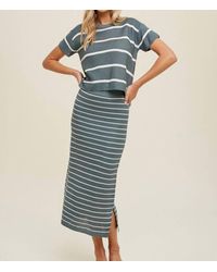 Wishlist - Striped Two Piece Sweater Set - Lyst