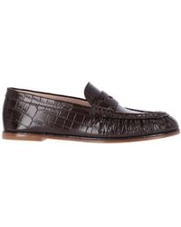 Stuart Weitzman - Embossed Leather Loafer - Lyst