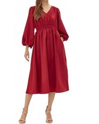 Jodifil - Brylee Long Sleeve Maxi Dress With Pockets - Lyst