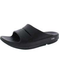 OOFOS - Open Toe Flat Slide Sandals - Lyst