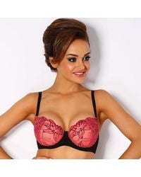 TRUEDAMES - Delicate Lace Demi Cup Bra - Lyst