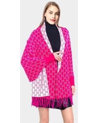 TRUEDAMES - Luxury Patterned Poncho - Lyst