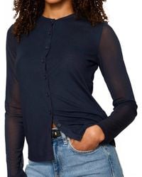 Sanctuary - Mesh Long Sleeve Cardigan - Lyst