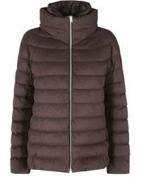 Herno - Dark High Neck Double-Slider Zip Polyester Down Jacket - Lyst