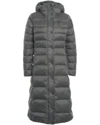 Blauer - Quilted Long Puffer Coat With Fixed Hood And Matte Finish - Lyst