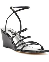 Nine West - Keamer Patent Ankle Strap Wedge Sandals - Lyst