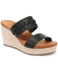 Zodiac - Poppy Faux Leather Round Toe Wedge Sandals - Lyst