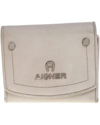Aigner - Leather Trifold Wallet - Lyst