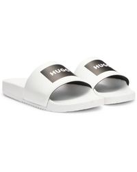 HUGO - Slides With Logo Strap - Lyst