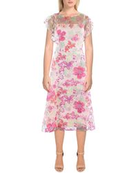 Donna Ricco - Illusion Floral Cocktail And Party Dress - Lyst