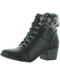 Seven7 - Migos Faux Leather Faux Fur Ankle Boots - Lyst