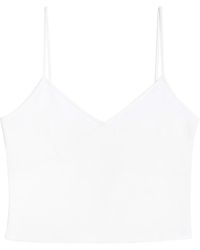Ami Paris - Minimalist V-Neck Viscose-Blend Tank Top - Lyst