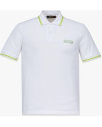 MCM - Logo Polo Shirt In Organic Cotton - Lyst