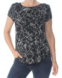 Alfani - Printed Jewel Neck Swing Top - Lyst