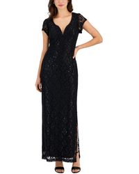 Connected Apparel - Lace Sequined Evening Dress - Lyst